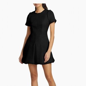 Cinq a sept Nova Fringe Trim Bouclé Mini Dress